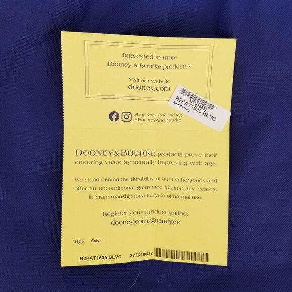 NWT Dooney & Bourke Black Patent Leather Convertible Saddle Bag / Gold Hardware - Picture 10 of 10